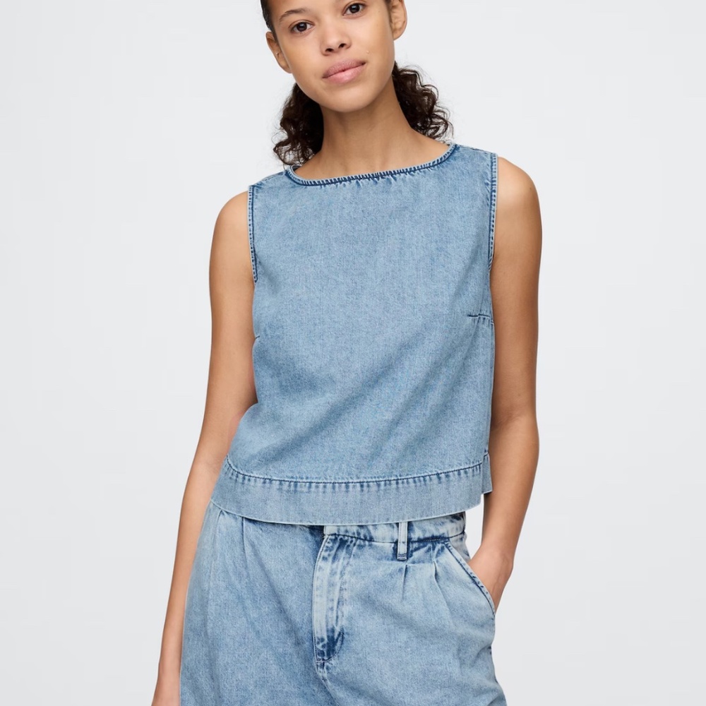 Gap ultra-soft denim shell tank
